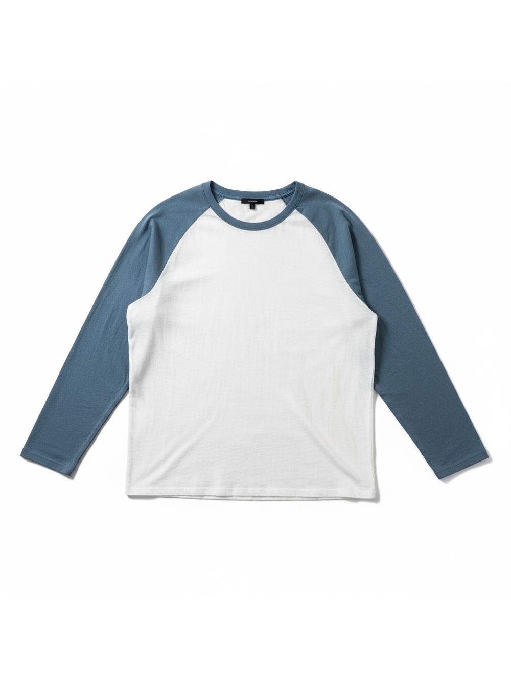 Vince Men’s XXL 100% Linen Raglan Long Sleeve Shirt Blue White Baseball Tee